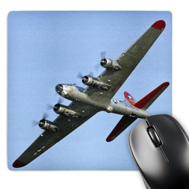 Imagem de 3dRose Mouse pad LLC 20 x 20 x 0,63 cm, B-17G Flying Fortress Sobretudo de alumínio, avião de guerra Bernard Friel (mp_97114_1)
