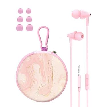 Imagem de GOGOSINIS Conjunto de fones de ouvido com capa para crianças para escola, fones de ouvido com fio com capa e pontas de ouvido de tamanho pequeno, fones de ouvido estéticos com capa fofa, fones de