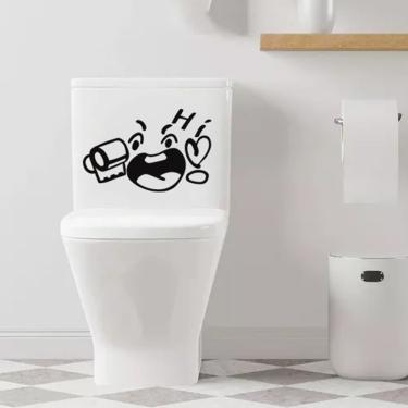 Imagem de Adesivo Vinil Deativo Tampa De Vaso Sanitário Preto