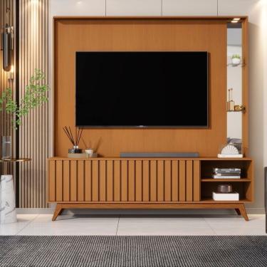 Imagem de Estante Ripada Para Tv Até 75 Polegadas Açaí Nature