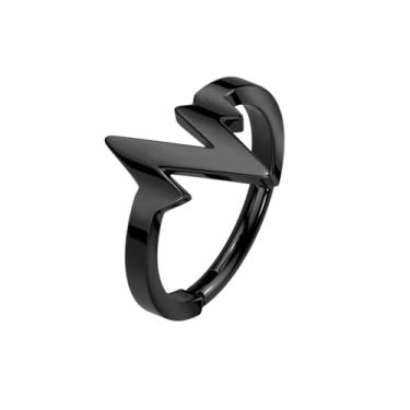 Imagem de Pierced Owl Anel clicker de segmento articulado de aço inoxidável 316L 16GA, 8mm, Metal, Sem Pedra Preciosa