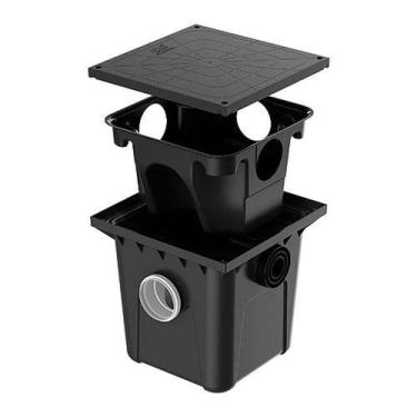 Imagem de Caixa Coletora Gordura 410x410mm Cesto Removível Capacidade 42L Entrad