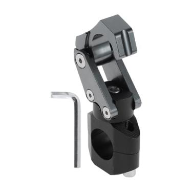 Imagem de Motoforti Gancho de suspensão de motocicleta ajustável retangular suporte de mala de capacete de motocicleta para scooters bicicletas liga de alumínio tom de titânio 1 conjunto 108 mm