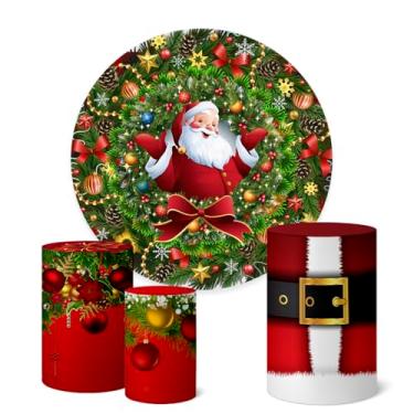 Imagem de Trio Capas Cilindro + Painel Sublimado Festa 1,50m Natal (K1NAT051)