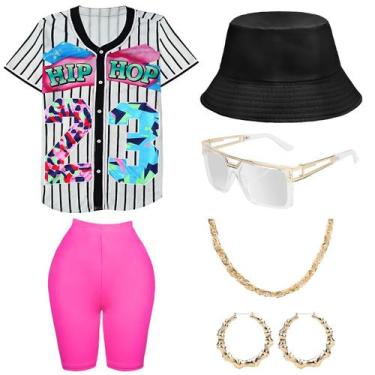 Imagem de Roupa WILDPARTY dos anos 80 e 90 para mulheres, fantasia unissex de hi