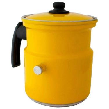 Imagem de Leiteira design na cor Amarelo Resistente Gulê Em Alumínio 1,7 Litros 