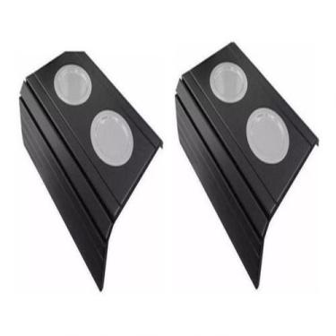 Imagem de Kit 02 Esteira Decorativa Laqueada Sofá Copo Alumínio Preta - M A SORP