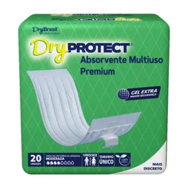 Imagem de Absorvente Dry Protect Multiuso Premium Unissex para Incontinência Urinária Moderada 20 Unidades