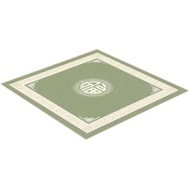 Imagem de Tapete De Mahjong Quadrado Grosso, Capa De Mesa De Jogo Antiderrapante E Redução De Ruído, Tapete De Jogo Em Casa Para Jogo De Cartas Poker Domino Tile, Green, 55.1x55.1inch/140x140cm