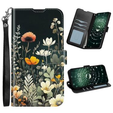 Imagem de Capa carteira para Google Pixel 10 Pro XL com 3 compartimentos para cartão com suporte TPU macio e couro PU fecho magnético flip capa para celular Google Pixel 10 Pro XL 6,8 polegadas 2025 - Flores
