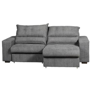 Imagem de Sofa Retratil e Reclinavel Balli 3 Lugares 2,30m Bipartido em Tecido Boucle Suporta 120kg por Assento