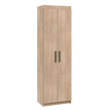 Imagem de Armario Multiuso Estreito Slim 2 Portas com Prateleiras para Lavanderia Cozinha e Area de Servico Organizador