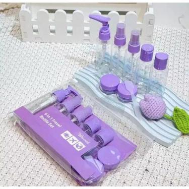 Imagem de Kit Viagem Higiene Frascos Spray Portatil Uso em Geral Para Creme Sham