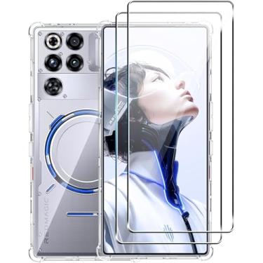 Imagem de MeiyueEr Protetor de tela para Red Magic 11 Pro/Red Magic 11 Pro+, 2 pacotes de vidro temperado [dureza 9H + ] [proteção contra quedas de grau militar] [toque sensível] - transparente