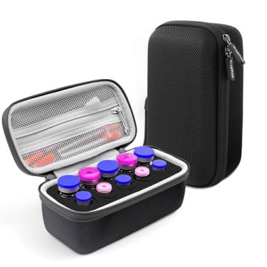 Imagem de Krypthos Estojo Protetor Para Frasco De Insulina Com 10 Compartimentos, Bolsa Organizadora Diabéticos, Frascos Padrão Ml U-100, Transporte, Suporte Geladeira, Sem Gelo