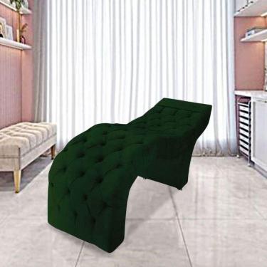 Imagem de Maca Estofada Estética Cílios Salão Spa Suede Mirela Verde