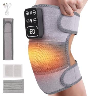 Imagem de H&B Luxuries Massageador de joelho aquecido 1 pacote – Almofadas de aquecimento de joelho sem fio com massagem vibratória, alívio da dor, artrite e recuperação muscular