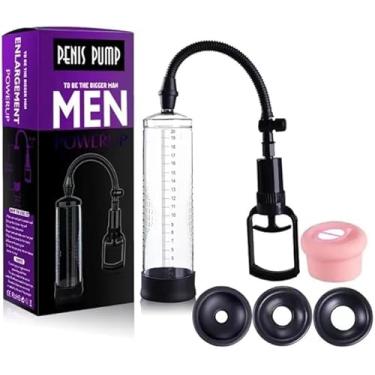 Imagem de Bomba Peniana Manual Masculina com 3 Anéis Ajustáveis – Ereções Firmes, Controle da Ejaculação, Alongamento Natural, Material Seguro e Confortável, Uso Diário Discreto