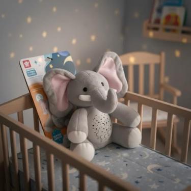 Imagem de Bichinho De Pelúcia Elefante Luz Musical Projeção Estrelas Som Ninar Bebê Recém-Nascido