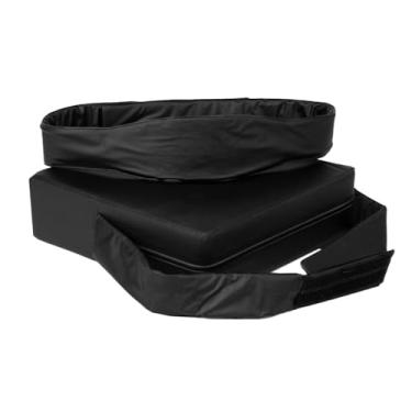 Imagem de Almofada Assento de Elevação Portátil Infantil com Cinto de Segurança, Azul, Impermeável, 35x10x35 cm, 6 Meses a 7 Anos (Preto)