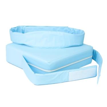 Imagem de Almofada Assento de Elevação Portátil Infantil com Cinto de Segurança, Azul, Impermeável, 35x10x35 cm, 6 Meses a 7 Anos (Azul Bebê)