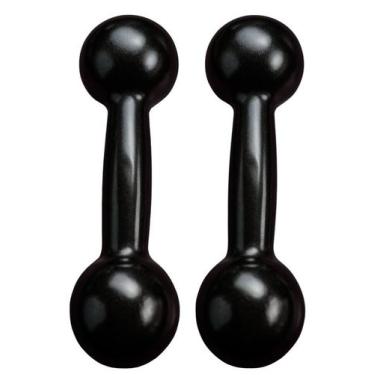 Imagem de Kit 2 Halter 5Kg Ferro Emborrachado Musculação Academia Alui - Acte Sp