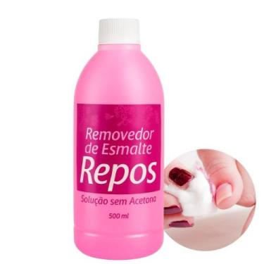 Imagem de Removedor de Esmalte Solução Sem Acetona 500ml Repos Cosméticos