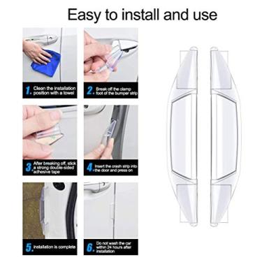 Imagem de KIMISS TIRAS PROTETORAS DE BORDA DA PORTA DO CARRO DURÁVEIS ETIQUETAS DE PROTEÇÃO ANTI-RISCOS PARA MODELOS UNIVERSAIS (Preto)