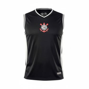 Imagem de Camisa Regata Corinthians Basquete Masculina Preta