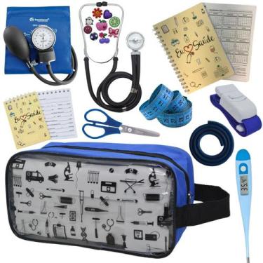 Imagem de Kit Enfermagem Profissional Glicose Estagio Saude Completo - PREMIUM, 