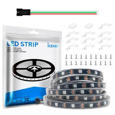 Imagem de Fita de luzes LED WS2812B 5V 150 LEDs RGB IC 5050SMD endereçáveis individuais - PCB preto flexível IP67-30LEDs/m MagicRGB Dream Color para projetos DIY Chasing Color (sem fonte de alimentação e
