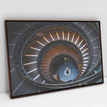 Imagem de Quadro Decorativo Arquitetura Escadas em Espiral em tela Canvas - TaCo
