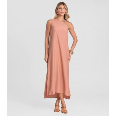 Imagem de Vestido Midi em Tecido Dianna Marrom, M, Marrom