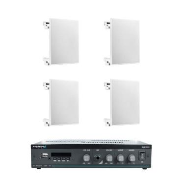 Imagem de COMP Kit Som Ambiente para Lojas de Roupas e Tênis até 100m² Amplifica