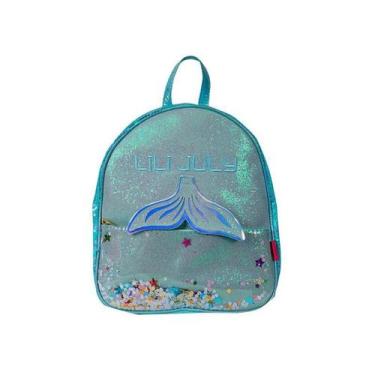Imagem de Mochila Costas Bolsa Feminina Infantil Juvenil Escolar Menina Brilhant
