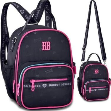 Imagem de Mochila de Costas Mini Escolar Lancheira Termica Color RB Lovers Rebec