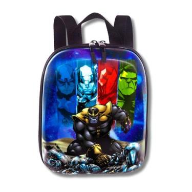 Imagem de Lancheira 3D Costas Avengers Marvel Impermeável Infantil - Diplomata, 