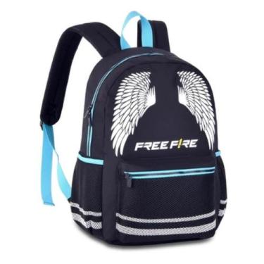 Imagem de Mochila Escolar Infantil Free Fire Original FR24647 - CLIO, Preto, Azu