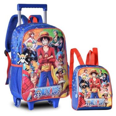 Imagem de Kit Mochila Rodinhas e Lancheira Oficial ONE PIECE OP3591K - Clio Styl