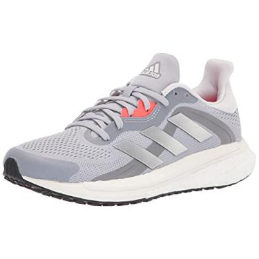 Imagem de adidas Tênis de corrida feminino Solar Glide 4 St, Halo prata/branco cristal/vermelho solar, 8