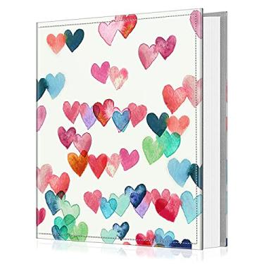 Imagem de Fintie Álbum de fotos 10 x 15 cm - 600 bolsos, capa de livro de álbuns de grande capacidade para fotos de aniversário de casamento, férias de bebê, chovendo corações