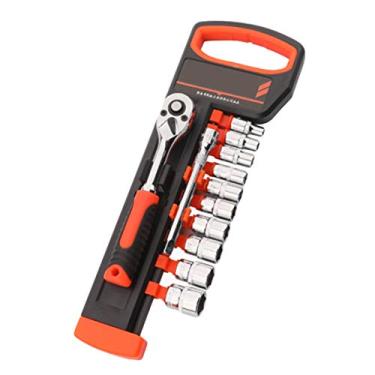 Imagem de HIOD Conjunto de chaves catraca 1/4 pol. Drive universal soquete conjunto conjunto de ferramentas de manutenção de reparo, 12 peças