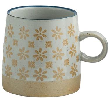 Imagem de PAYNAN Caneca de café retrô Creativity copo de cerâmica para jardim xícara de chá de água copo de leite de café da manhã