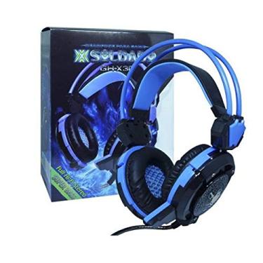 Imagem de INFOKIT GH-X30 HEADFONE GAME COM MICROFONE LUZ LED COLORIDO CABO REFORCADA AZUL