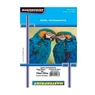 Imagem de Papel fotográfico A4 180 gramas Glossy 20 folhas