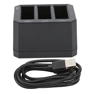Imagem de Carregador USB de 3 Canais, Conjunto de Carregador de Bateria com Design de Circuito de Segurança Carregador de Bateria de 3 Canais Compatível com Câmeras Esportivas para Cabeça de