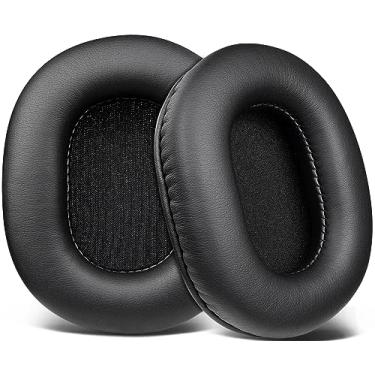 Imagem de SOULWIT Almofadas de Substituição para Audio Technica ATH M50X M50XBT M50RD M40X M30X M20X MSR7 SX1 Monitor Auscultadores, Couro de Proteína Mais Suave, Espuma de Alta Densidade - Preto