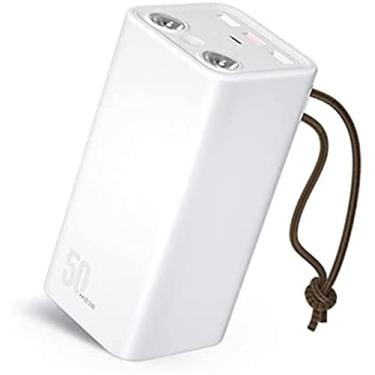 Imagem de Banco de potência 50000mah grande capacidade 22.5w carga rápida powerbank carregador de bateria externa bateria de reposição telefone bateria auxiliar, branco