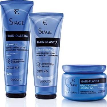Imagem de Kit Siàge Hair Plastia Shampoo 250 ml + Máscara 250 g + Condicionador 200 ml-Unissex