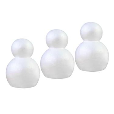 Imagem de YIJU 10 pçs espuma boneco de neve artesanato de natal decorações de modelagem decoração para casa bolas de espuma diy artesanato para o berçário de natal, 20cm